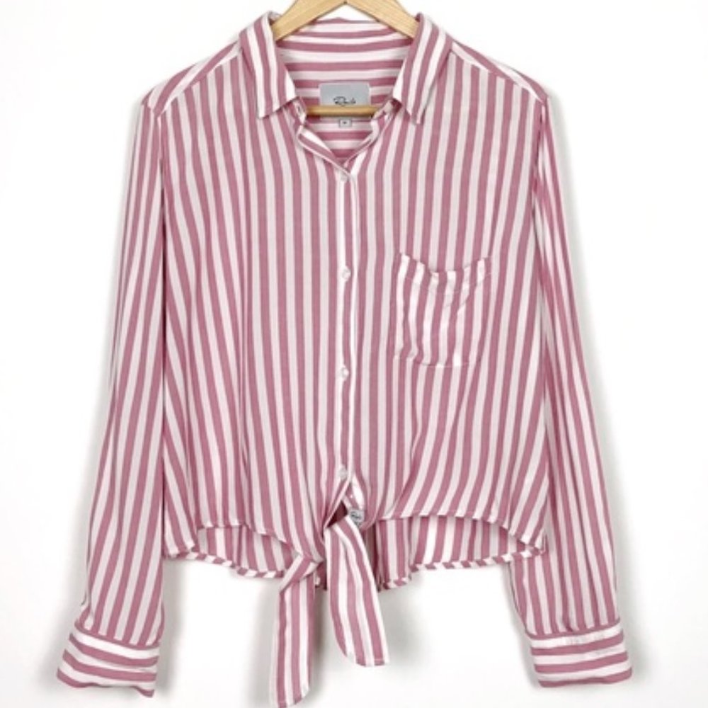 New Rails Val Tie Front Striped Button Down Shirt… - image 4
